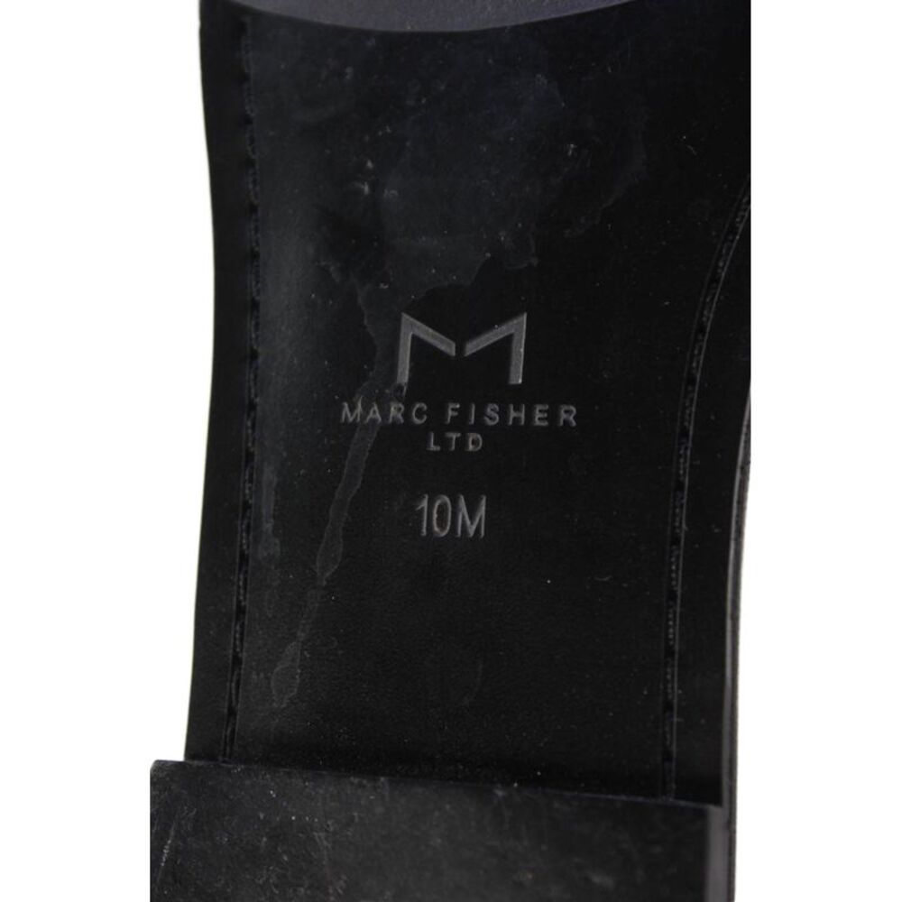 Marc Fisher Women's Square Toe Leather Slide Sandals Black Size 10 - Picture 5 of 5